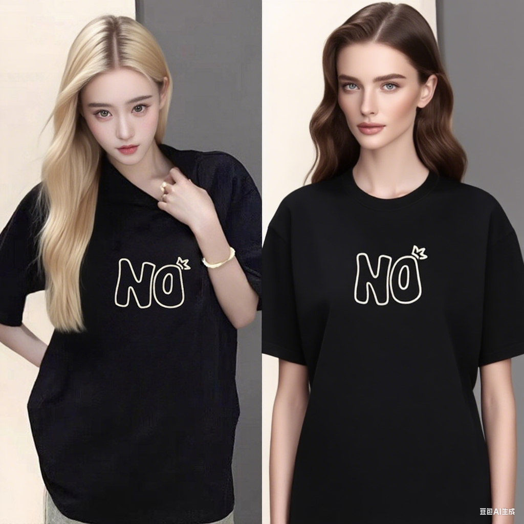 ZIFU Chic Women's Pure Cotton Tee with Letter Print
