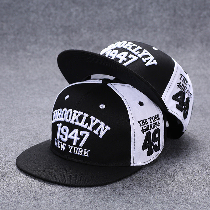 All-Over Embroidered "Brooklyn 1947" Cap