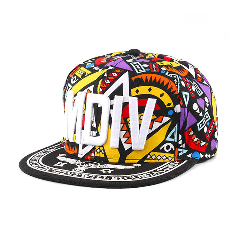 Floral Polyester Cap with 3D Puff Embroidery