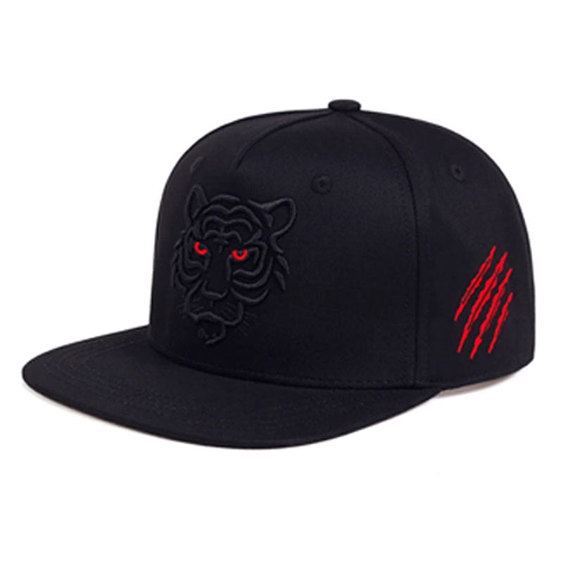 Embroidered Tiger Head Hip-Hop Cap