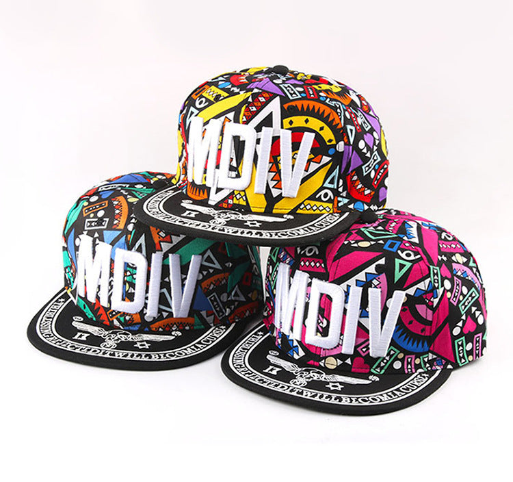 Floral Polyester Cap with 3D Puff Embroidery