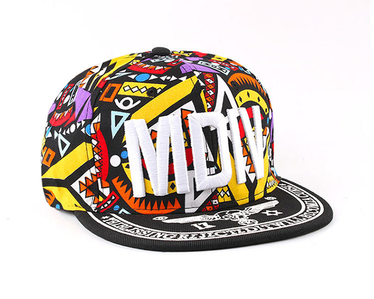 Floral Polyester Cap with 3D Puff Embroidery