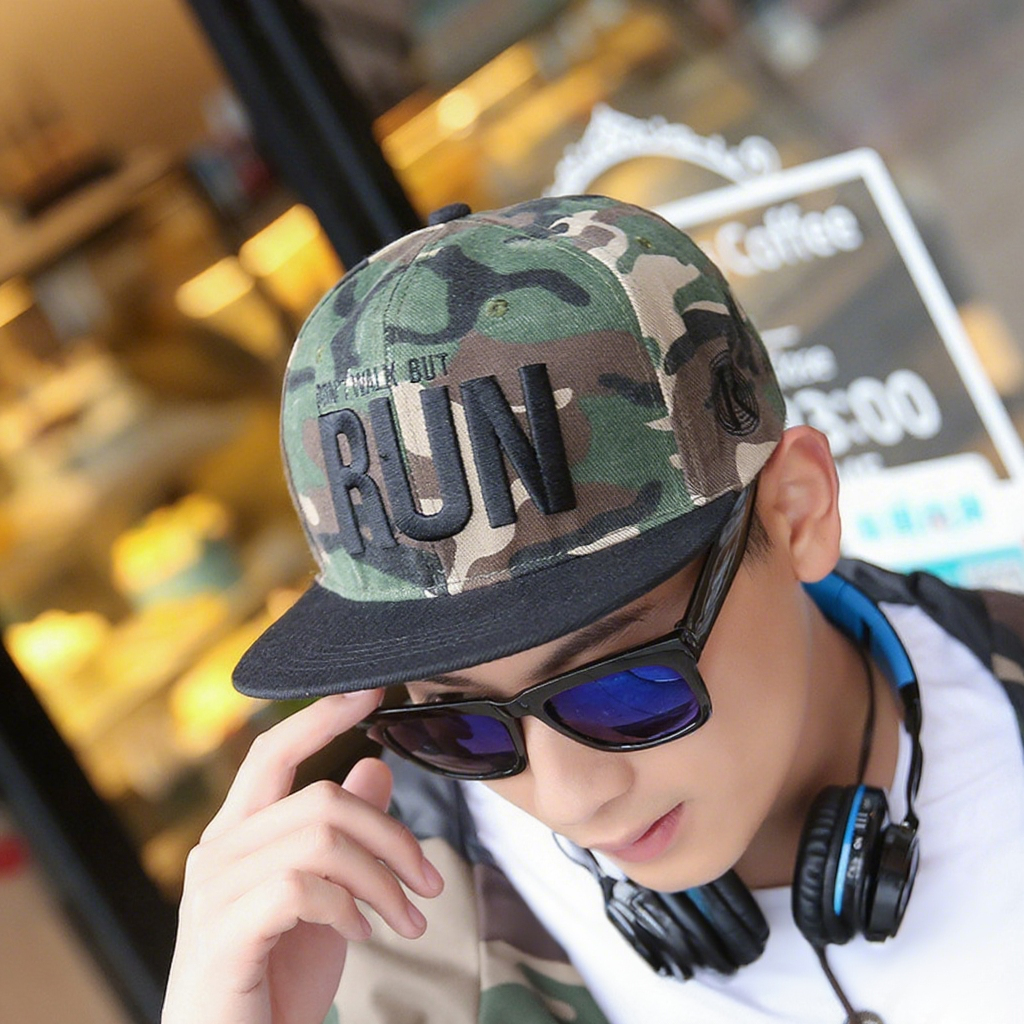 "RUN" Embroidered Hip-Hop Cap