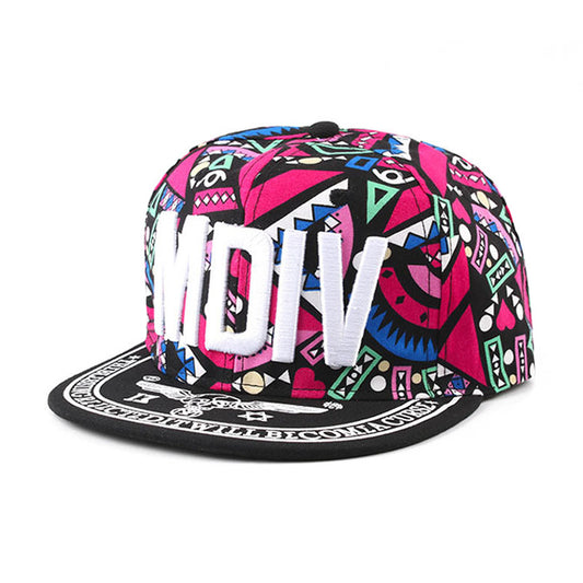 Floral Polyester Cap with 3D Puff Embroidery