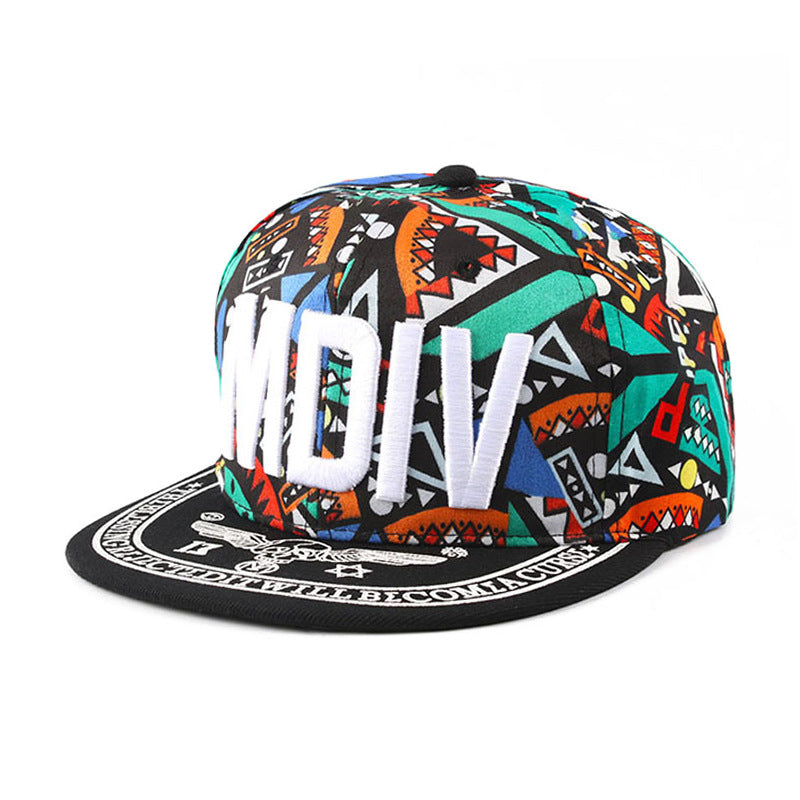 Floral Polyester Cap with 3D Puff Embroidery