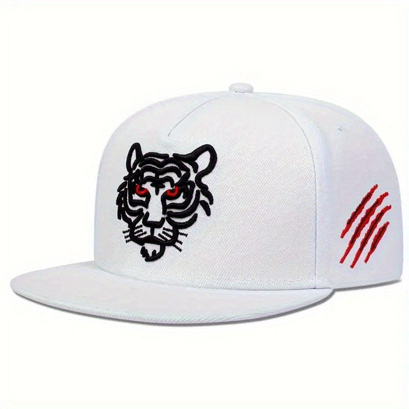 Embroidered Tiger Head Hip-Hop Cap