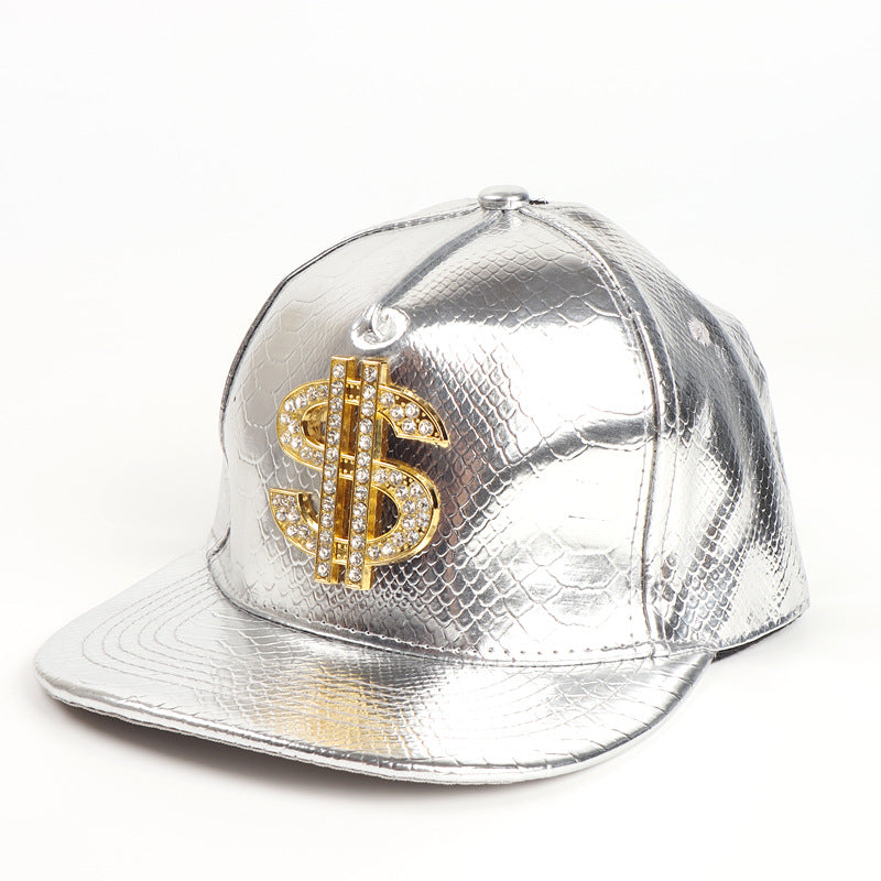 The "Get Money" Iced-Out Leather Cap