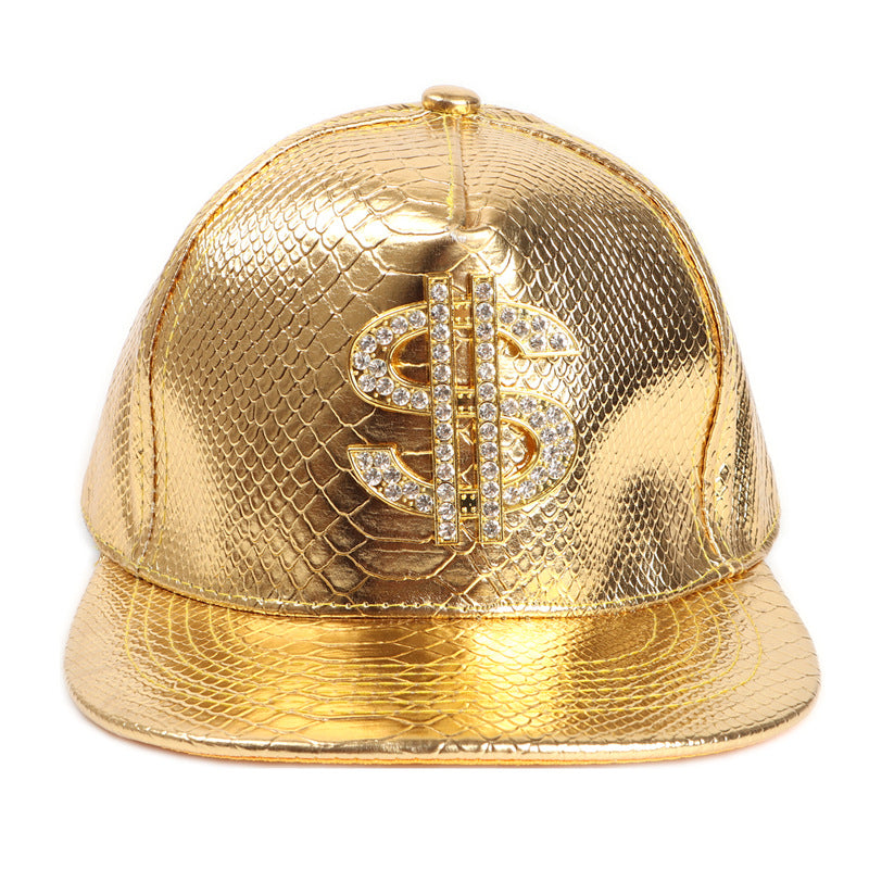 The "Get Money" Iced-Out Leather Cap