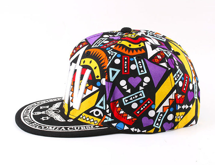 Floral Polyester Cap with 3D Puff Embroidery