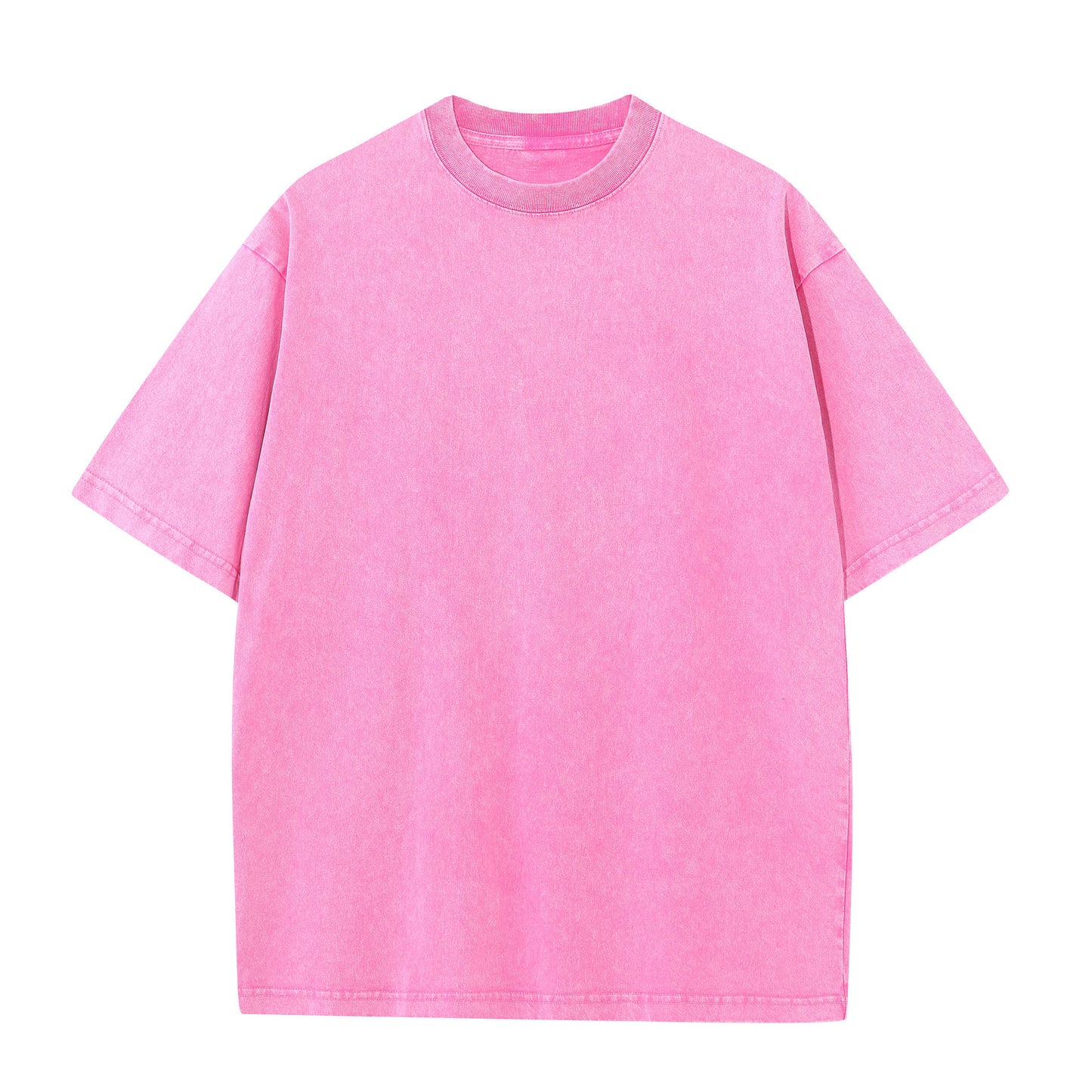 Customized Distressed Snow Wash American-Style Streetwear Tee